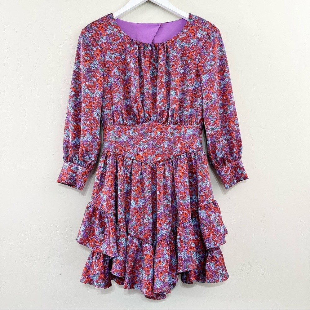 For Love & Lemons Shiloh Mini Dress in Blossom